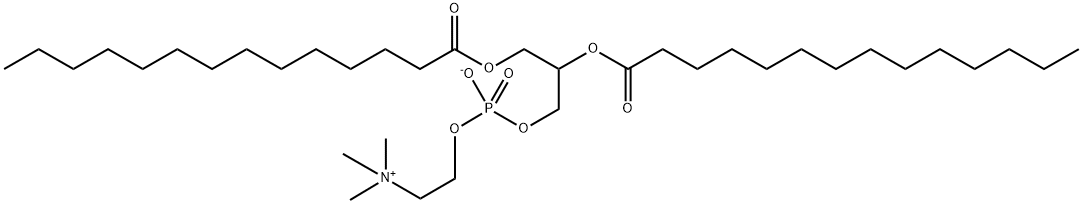 1,2-DIMYRISTOYL-RAC-GLYCERO-3-PHOSPHOCHOLINE(DL-Β,Γ-DIMYRISTOYL-Α-LECITHIN) 化学構造式