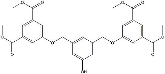 3,5-BIS[3,5-BIS(METHOXYCARBONYL)PHENOXYMETHYL]PHENOL Struktur