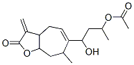 6-(3-Acetoxy-1-hydroxybutyl)-3,3a,4,7,8,8a-hexahydro-7-methyl-3-methylene-2H-cyclohepta[b]furan-2-one,18665-84-4,结构式