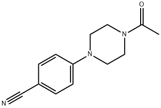 4-(4-Acetyl-1-piperazinyl)benzonitrile 化学構造式