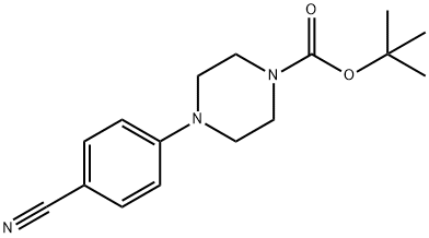4-(4-氰基苯基)四氢-1(2H)-吡嗪羧酸叔丁酯,186650-98-6,结构式