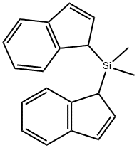 DIMETHYLBIS(INDENYL)SILANE 化学構造式