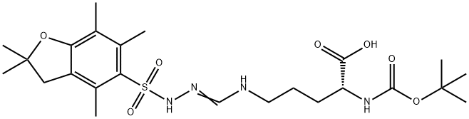 N-叔丁氧羰基-2,2,4,6,7-五甲基二氢苯并呋喃-5-磺酰-D-精氨酸,186698-61-3,结构式