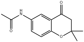 N-(2,2-ジメチル-4-オキソクロマン-6-イル)アセトアミド 化学構造式