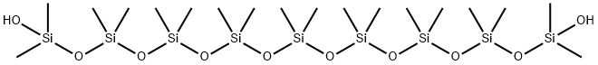 1,17-Dihydroxy octadecamethyl nonasiloxane 化学構造式