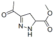 1H-Pyrazole-5-carboxylic acid, 3-acetyl-4,5-dihydro-, methyl ester (9CI) Struktur