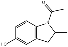 1-(2,3-Dihydro-5-hydroxy-2-Methyl-1H-indol-1-yl)-ethanone Struktur