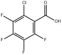 2,3,4,5-テトラフルオロ-6-クロロ安息香酸 化学構造式