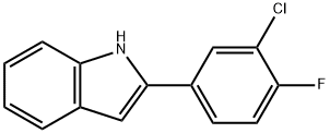 2-(3-クロロ-4-フルオロフェニル)インドール 塩化物 化学構造式