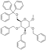 Methyl-6-O-trityl-2,3,4-tri-O-benzyl-α-D-glucopyranoside Struktur