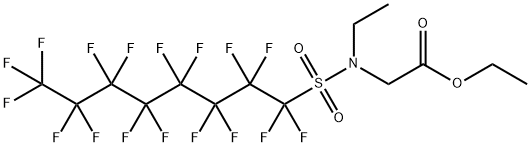 N-エチル-N-(ヘプタデカフルオロオクチルスルホニル)グリシンエチル 化学構造式