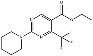 ETHYL 2-(PIPERIDIN-1-YL)-4-(TRIFLUOROMETHYL)PYRIMIDINE-5-CARBOXYLATE Struktur