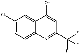 6-クロロ-2-(トリフルオロメチル)キノリン-4-オール 塩化物 化学構造式