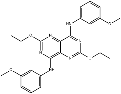 4,8-Bis(m-anisidino)-2,6-diethoxypyrimido[5,4-d]pyrimidine Structure