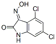 4,6-Dichloro-2,3-dihydro-3-(hydroxyimino)-1H-indol-2-one 结构式