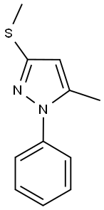 5-METHYL-3-METHYLTHIO-1-PHENYL-1H-PYRAZOLE Structure