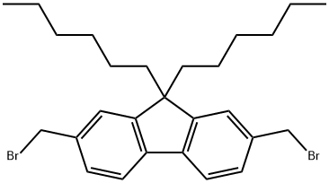 2 7-BIS(BROMOMETHYL)-9 9-DIHEXYL-9H-FLU& Struktur