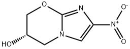 (S)-2-NITRO-6,7-DIHYDRO-5H-IMIDAZO[2,1-B][1,3]OXAZIN-6-OL
 Struktur