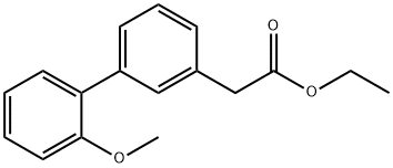 ETHYL (2''-METHOXY-BIPHENYL-3-YL)-ACETATE Struktur