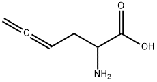 2-アミノ-4,5-ヘキサジエン酸 化学構造式