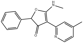 3(2H)-Furanone,  5-(methylamino)-4-(4-methyl-2-pyridinyl)-2-phenyl- 结构式