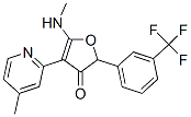 3(2H)-Furanone,  5-(methylamino)-4-(4-methyl-2-pyridinyl)-2-[3-(trifluoromethyl)phenyl]- Struktur