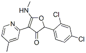3(2H)-Furanone,  2-(2,4-dichlorophenyl)-5-(methylamino)-4-(4-methyl-2-pyridinyl)-,187591-90-8,结构式