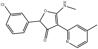 3(2H)-Furanone,  2-(3-chlorophenyl)-5-(methylamino)-4-(4-methyl-2-pyridinyl)-|