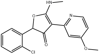 3(2H)-Furanone,  2-(2-chlorophenyl)-4-(4-methoxy-2-pyridinyl)-5-(methylamino)- 结构式