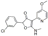 3(2H)-Furanone,  2-(3-chlorophenyl)-4-(4-methoxy-2-pyridinyl)-5-(methylamino)- Struktur