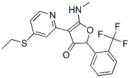 3(2H)-Furanone,  4-[4-(ethylthio)-2-pyridinyl]-5-(methylamino)-2-[2-(trifluoromethyl)phenyl]-,187592-22-9,结构式
