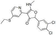 3(2H)-Furanone,  2-(3,4-dichlorophenyl)-4-[4-(ethylthio)-2-pyridinyl]-5-(methylamino)-|