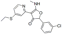 3(2H)-Furanone,  2-(3-chlorophenyl)-4-[4-(ethylthio)-2-pyridinyl]-5-(methylamino)-,187592-24-1,结构式