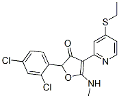 3(2H)-Furanone,  2-(2,4-dichlorophenyl)-4-[4-(ethylthio)-2-pyridinyl]-5-(methylamino)-,187592-27-4,结构式