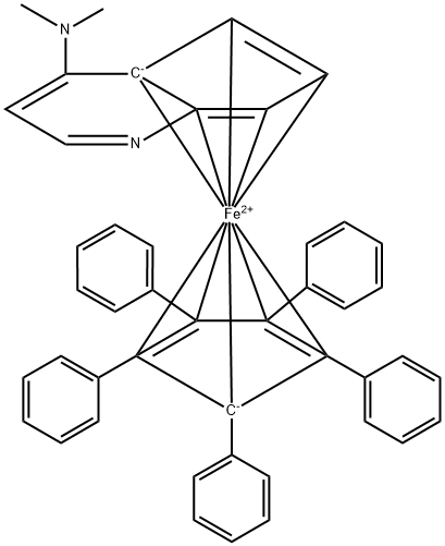 (R)-(+)-4-DIMETHYLAMINOPYRINDINYL(PENTAPHENYLCYCLOPENTADIENYL)IRON Structure