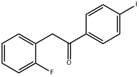 2-(2-フルオロフェニル)-4'-ヨードアセトフェノン 化学構造式
