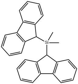 DI-9H-芴-9-基二甲基硅烷, 18769-00-1, 结构式