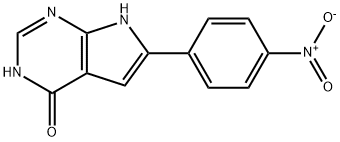 4H-Pyrrolo[2,3-d]pyriMidin-4-one, 3,7-dihydro-6-(4-nitrophenyl)- Structure