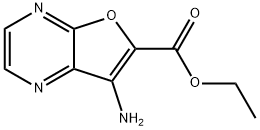 7-氨基-呋喃并[2,3-B]吡嗪-6-羧酸乙酯, 187732-95-2, 结构式