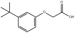 [3-(1,1-ジメチルエチル)フェノキシ]酢酸 化学構造式