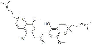[5-Hydroxy-8-methoxy-2-methyl-2-(4-methyl-3-pentenyl)-2H-1-benzopyran-6-yl](methyl) ketone Structure