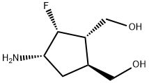 1,2-Cyclopentanedimethanol,4-amino-3-fluoro-,[1S-(1alpha,2beta,3beta,4beta)]-(9CI) Structure
