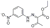 Butanoic acid, 2-[2-(3-nitrophenyl)hydrazinylidene]-3-oxo-, ethyl ester 化学構造式