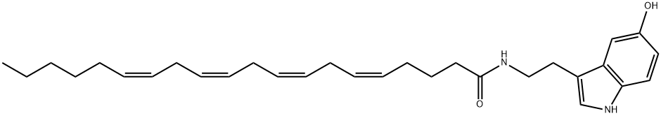 アラキドノイルセロトニン 化学構造式