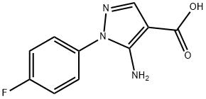 5-氨基-1-(4-氟苯基)-1H-吡唑-4-羧酸 结构式