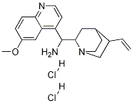 (1S)-(6-Methoxyquinolin-4-yl)(5-vinylquinuclidin-2-yl)MethanaMine dihydrochloride 化学構造式