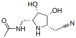 Acetamide, N-[[5-(cyanomethyl)-3,4-dihydroxy-2-pyrrolidinyl]methyl]-, [2R-(2alpha,3ba,4alpha,5alpha)]- (9CI) 结构式
