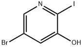 5-ブロモ-2-ヨードピリジン-3-オール 化学構造式