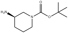 (R)-1-叔丁氧羰基-3-氨基哌啶 结构式
