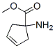 3-Cyclopentene-1-carboxylicacid,1-amino-,methylester(9CI) 化学構造式